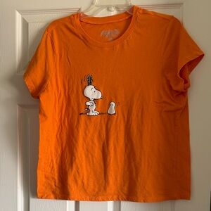 Peanuts Bright Orange Halloween Snoopy Tee
